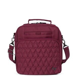 Lug Ranger Love Ultra X Crossbody Bag Raspberry Wine/Burgundy Quilted Hearts